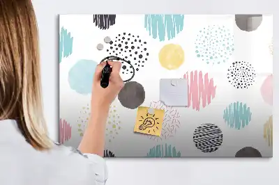 Lavagna magnetica per disegnare con motivo geometrico