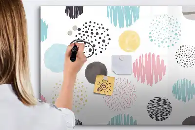 Lavagna magnetica per disegnare con motivo geometrico