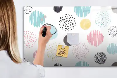 Lavagna magnetica per disegnare con motivo geometrico