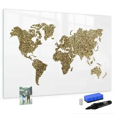 Lavagna magnetica mappa del mondo per disegnare