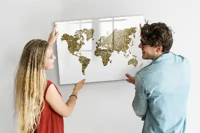 Lavagna magnetica mappa del mondo per disegnare
