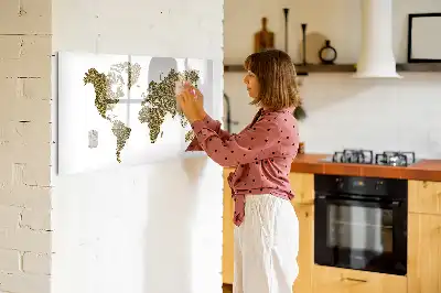 Lavagna magnetica mappa del mondo per disegnare