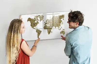 Lavagna magnetica mappa del mondo per disegnare