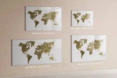 Lavagna magnetica mappa del mondo per disegnare