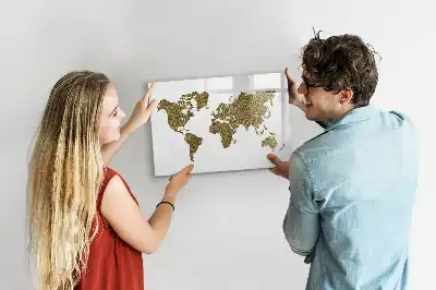 Lavagna magnetica mappa del mondo per disegnare