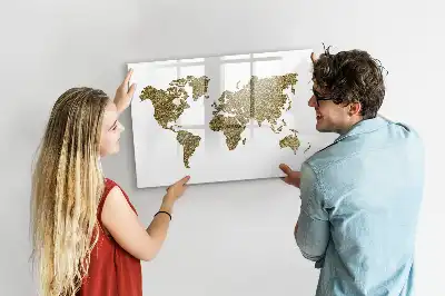 Lavagna magnetica mappa del mondo per disegnare