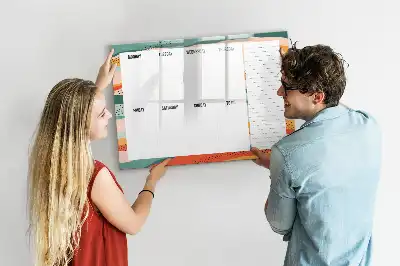 Lavagna magnetica per disegnare pianificatore settimanale in stile retrò