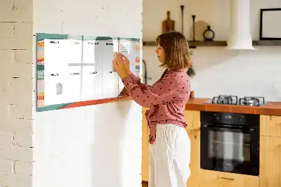 Lavagna magnetica per disegnare pianificatore settimanale in stile retrò