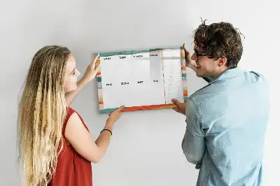 Lavagna magnetica per disegnare pianificatore settimanale in stile retrò