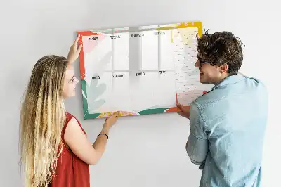 Lavagna magnetica per scrivere pianificatore settimanale semplice