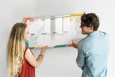 Lavagna magnetica per scrivere pianificatore settimanale semplice