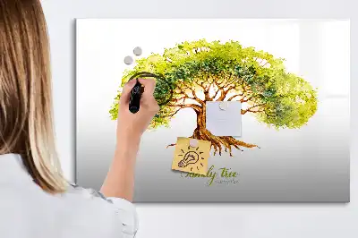 Lavagna magnetica a forma di albero genealogico