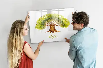 Lavagna magnetica a forma di albero genealogico