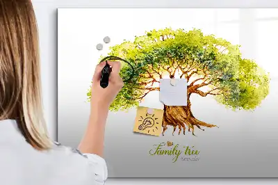 Lavagna magnetica a forma di albero genealogico