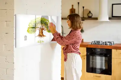 Lavagna magnetica a forma di albero genealogico