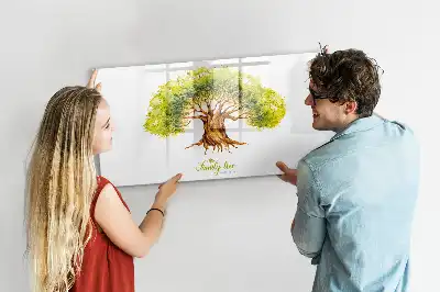 Lavagna magnetica a forma di albero genealogico