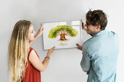 Lavagna magnetica a forma di albero genealogico