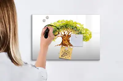 Lavagna magnetica a forma di albero genealogico
