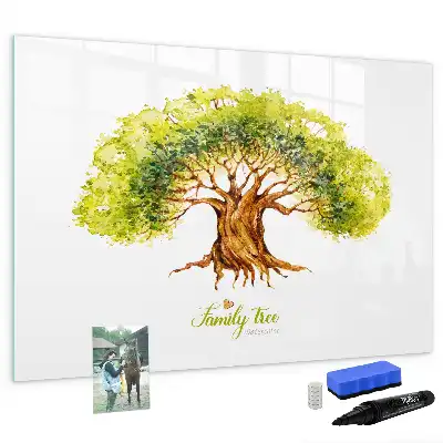 Lavagna magnetica a forma di albero genealogico