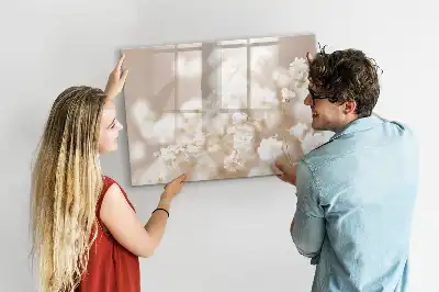 Lavagna magnetica per disegnare con decoro piccoli fiori bianchi
