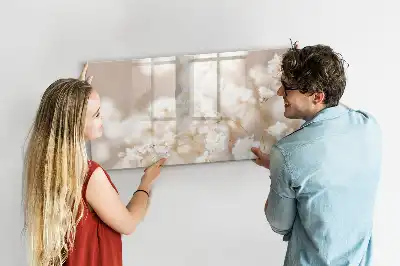 Lavagna magnetica per disegnare con decoro piccoli fiori bianchi