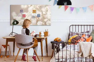 Lavagna magnetica per disegnare con decoro piccoli fiori bianchi