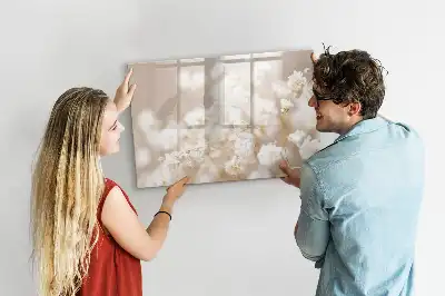 Lavagna magnetica per disegnare con decoro piccoli fiori bianchi