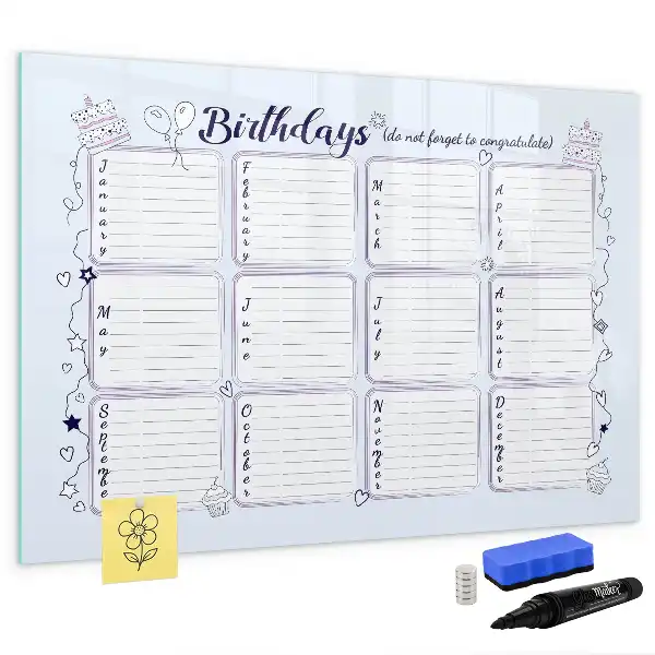 Lavagna magnetica per scrivere biglietto di compleanno