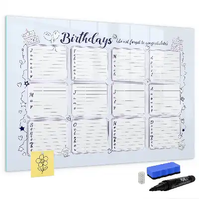 Lavagna magnetica per scrivere biglietto di compleanno