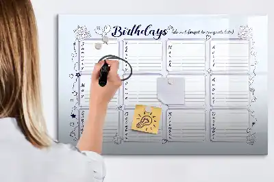 Lavagna magnetica per scrivere biglietto di compleanno