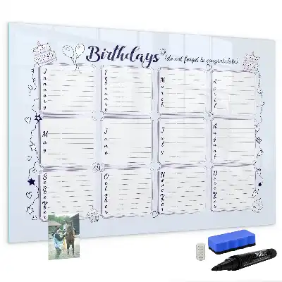 Lavagna magnetica per scrivere biglietto di compleanno