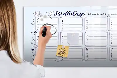 Lavagna magnetica per scrivere biglietto di compleanno