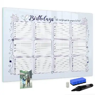 Lavagna magnetica per scrivere biglietto di compleanno