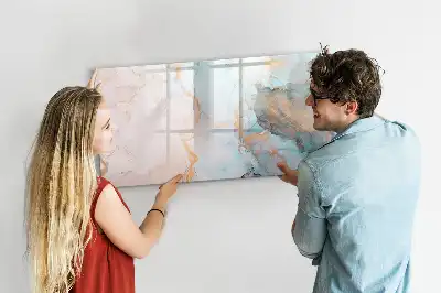Lavagna magnetica per disegnare con stampa di immagine astratta