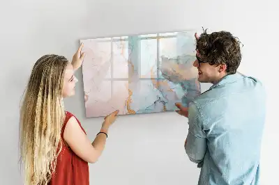 Lavagna magnetica per disegnare con stampa di immagine astratta