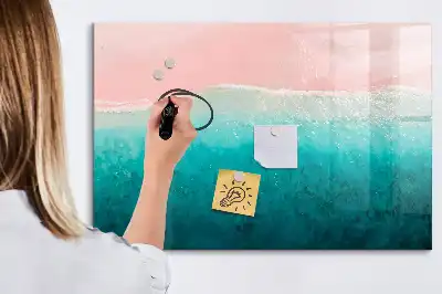 Lavagna magnetica per disegnare tema spiaggia e mare