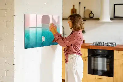 Lavagna magnetica per disegnare tema spiaggia e mare