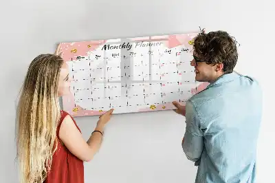 Lavagna magnetica per scrivere pianificatore mensile