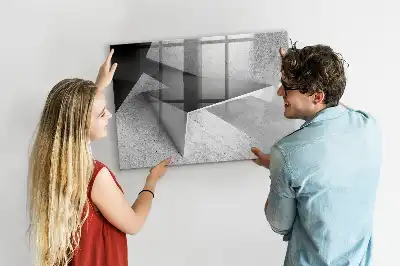 Lavagna magnetica per disegnare modello astrazione di triangoli