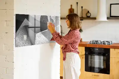 Lavagna magnetica per disegnare modello astrazione di triangoli