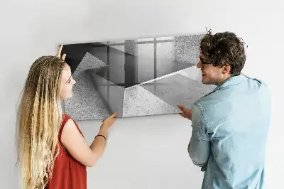 Lavagna magnetica per disegnare modello astrazione di triangoli