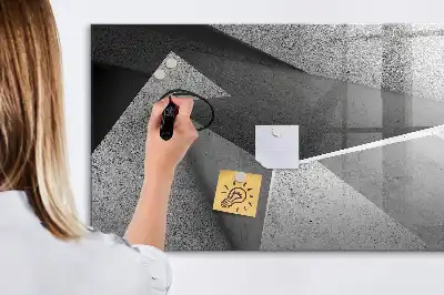 Lavagna magnetica per disegnare modello astrazione di triangoli