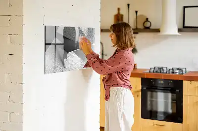 Lavagna magnetica per disegnare modello astrazione di triangoli