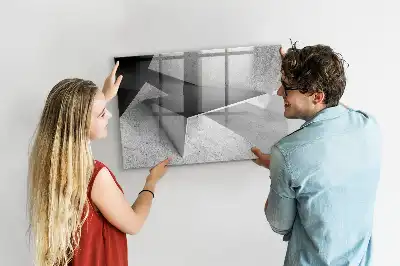 Lavagna magnetica per disegnare modello astrazione di triangoli