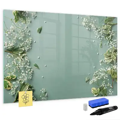 Lavagna magnetica per disegnare motivo fiori delicati