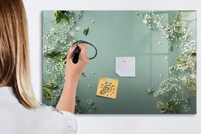 Lavagna magnetica per disegnare motivo fiori delicati