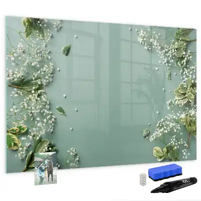 Lavagna magnetica per disegnare motivo fiori delicati