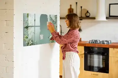 Lavagna magnetica per disegnare motivo fiori delicati