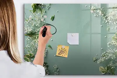 Lavagna magnetica per disegnare motivo fiori delicati