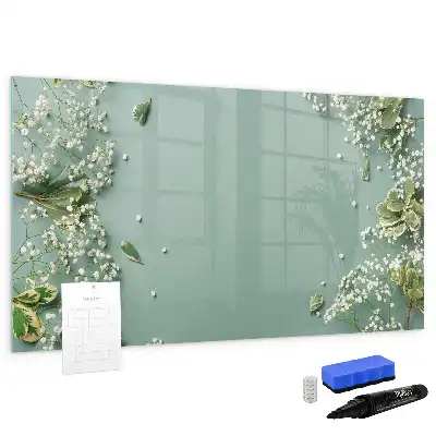 Lavagna magnetica per disegnare motivo fiori delicati